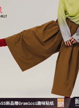 【26新款】GRAMICCI小野人休闲宽松阔腿女士休闲裤裙女G2SW-SK034