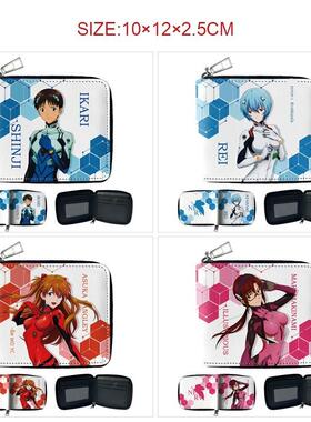 EVA双折钱包新世纪福音战士凌波丽明日香全彩初号机零钱包卡夹