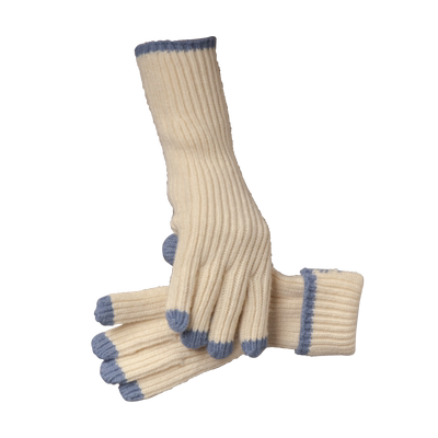 佘温女羊绒撞色可触屏