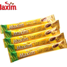 麦馨maxim摩卡咖啡韩国原装进口三合一速溶咖啡粉黄色礼盒10条装