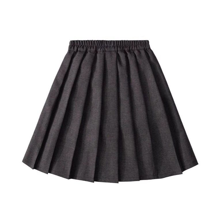 中小学生运动短半身裙英伦学院深灰色春秋夏季女童校服淑女百褶裙