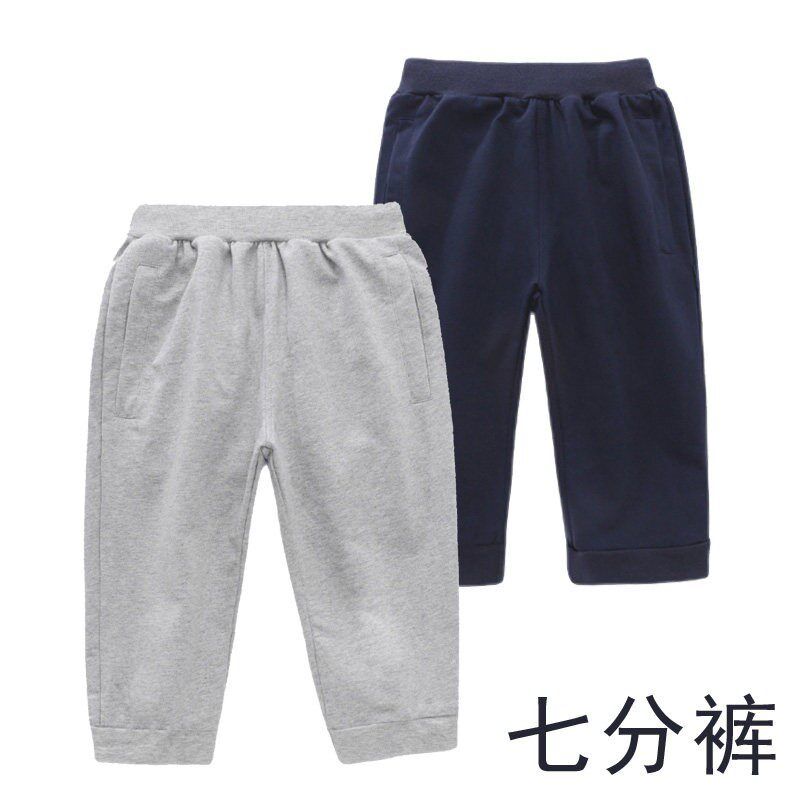 小学生校服七分裤男女童短裤幼儿园服夏季英伦学院风纯棉运动裤子