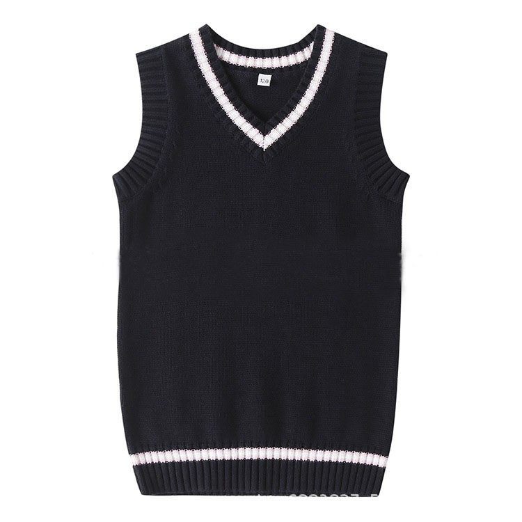 中小学生校服幼儿园园服班服女童毛衣针织衫背心马甲春秋款纯棉料