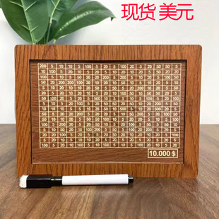 Money with Counter家居质柜台美元 存钱罐儿童礼物木制工艺品 Box