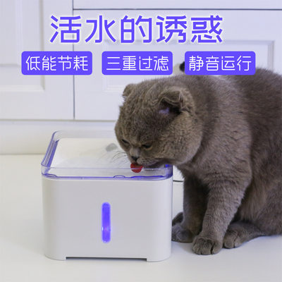 新款宠物电动恒温饮水机猫咪狗狗喝水盆 活水自动循环宠物喂水器