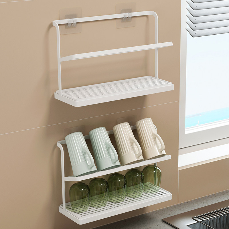 壁挂式杯架收纳层架杯子架挂墙上置物架神器餐桌茶杯茶具沥水架保,家庭/个人清洁工具,杯架,淘宝优惠券,粉丝福利购,淘宝优惠卷