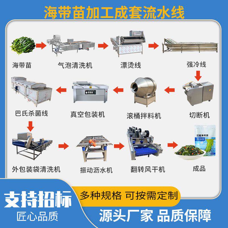 即食海带苗成套加工流水线设备麻辣海白菜海带裙带菜成套加工设备