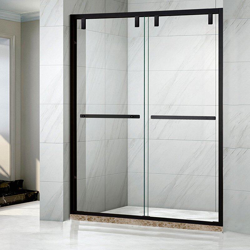不锈钢淋浴房隔断定制卫生间一字简易干湿分离神器洗澡间浴室移门