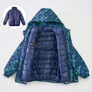 男童冲锋衣秋2025年新款秋冬装加棉外套加厚三合一可拆卸儿童洋气