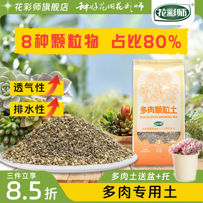 花彩师多肉专用土8种颗粒