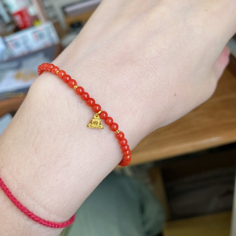 新年款好运手链气质女纯银镀18k