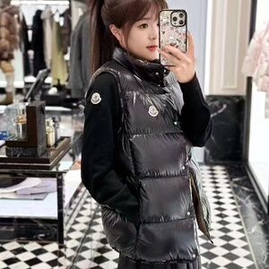 意大利代购MON­CL­ER/蒙­口羽绒服马甲 24新款Badia女士外套冬
