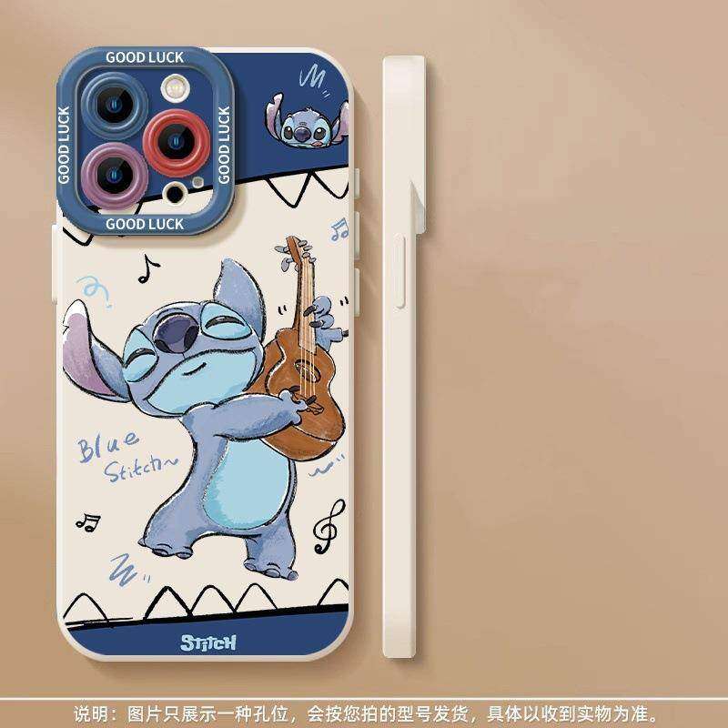 吉他史迪仔适用苹果16手机壳iphone16新款pro可爱14卡通max女13保护套外壳防摔卡通男女全包网红新款