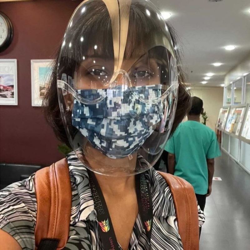 炒菜防油烟面罩全脸厨房防油溅女士防护遮面具做饭面部护脸神器