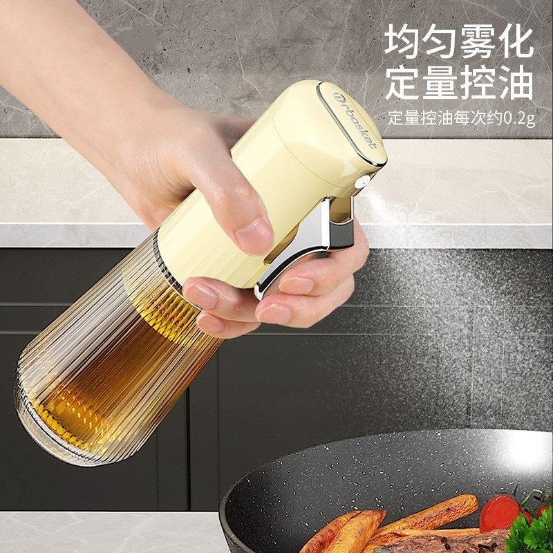 玻璃喷油壶厨房家用食品级空气炸锅按压式油喷壶雾化雾状出油瓶
