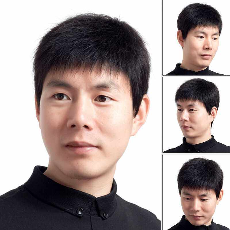 唐妮假发男短发帅气毛寸平头真发中老年透气蓬松逼真自然男士全头属于什么档次？