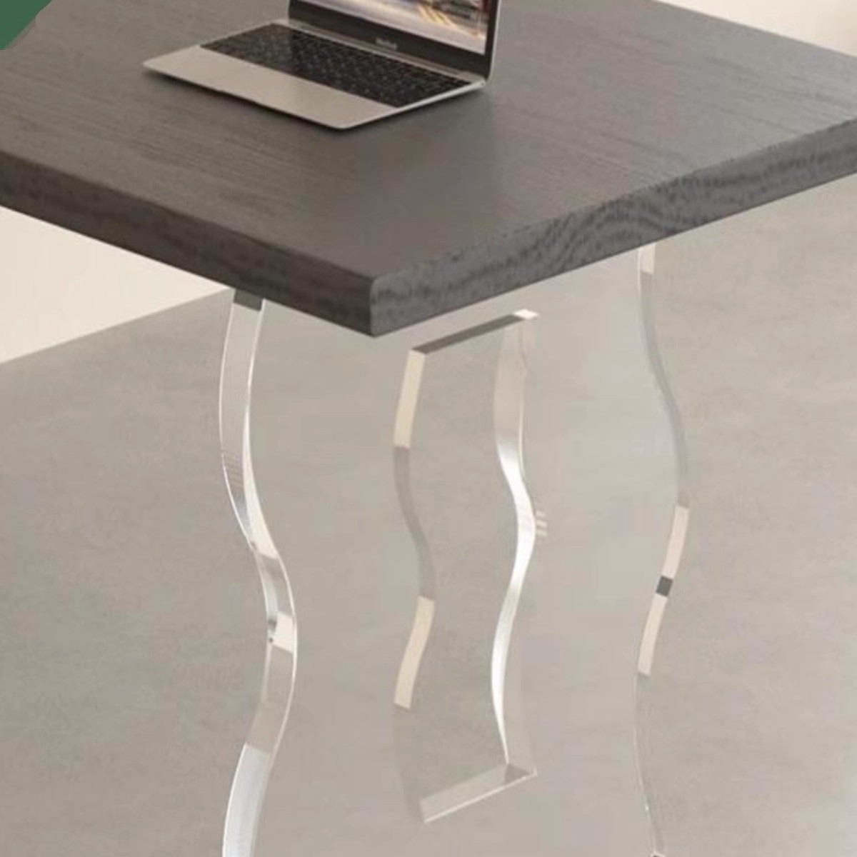 透明亚克力桌腿现代简约波浪桌腿