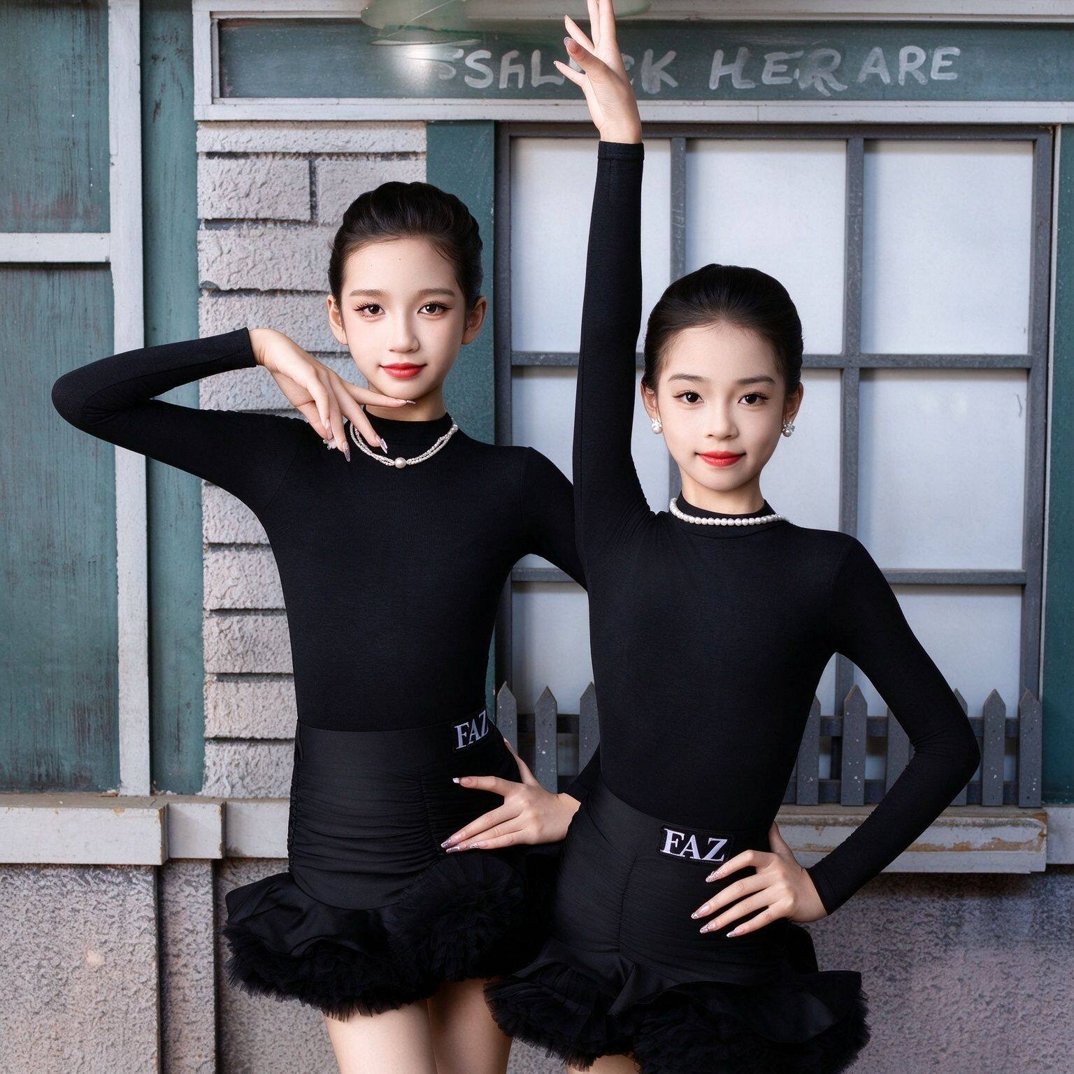 FAZ秋冬儿童练功服女童练习套装