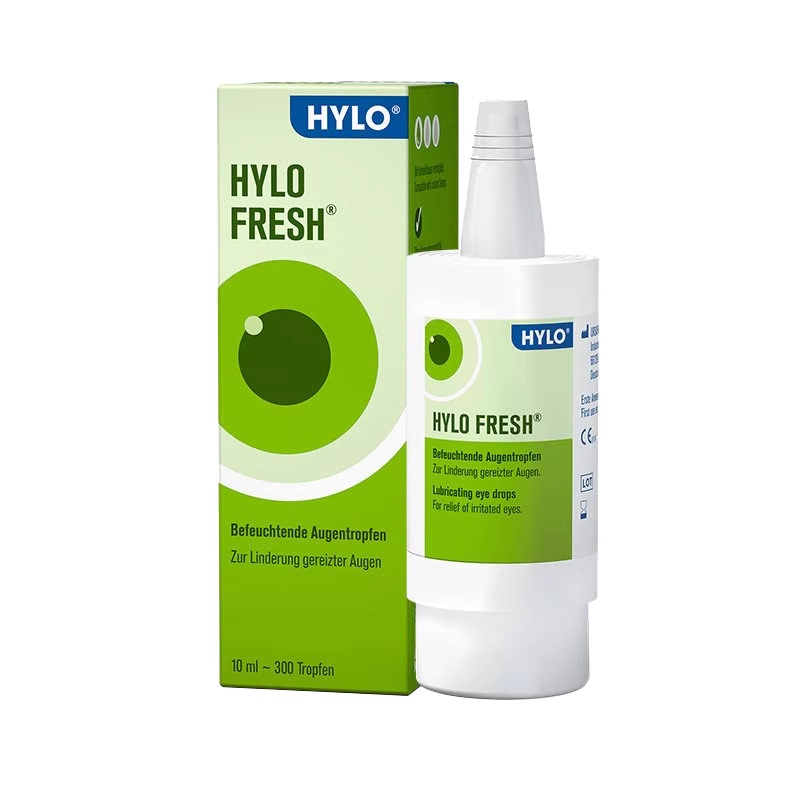 德国海露HYLO FRESH眼药水缓解视疲劳滴眼液10ml眼干眼涩滋润绿色