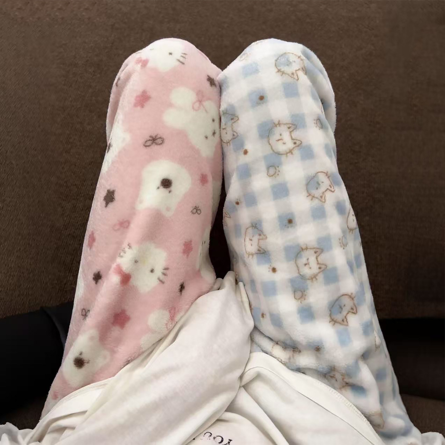 哈喽Kitty棉裤女加厚秋冬季高颜值遛弯裤居家垂坠感软糯休闲睡裤