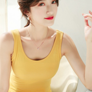 黑色上衣 薄款 纯棉吊带背心女夏外穿白色无袖 美背运动打底内搭夏季