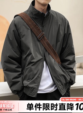 HEEMKIZOO男款休闲立领棉服夹克潮牌休闲棉衣宽松舒适保暖外套