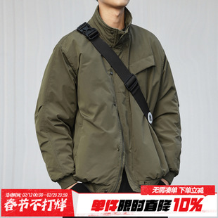 3M新雪丽棉HEEMKIZOO日系复古冬季男美式棉衣立领机能棉服外套潮