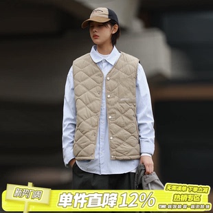 HEEMKIZOO日系复古秋冬男薄款 背心保暖内胆外穿马甲潮ins 打底工装