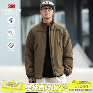 3M雪丽棉HEEMKIZOO冬季 棉衣 日系复古男立领外套加厚棉服休闲工装