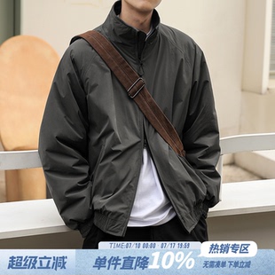 HEEMKIZOO男款休闲立领棉服夹克潮牌休闲棉衣宽松舒适保暖外套