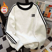 [8332-R буквы] Белый и серый плюс бархат