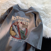 ins潮牌宽松休闲五分袖 美式 2026新款 t恤男夏季 体恤上衣服 纯棉短袖