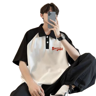 重磅纯棉短袖polo衫男款夏季美式vibe高街情侣潮牌休闲翻领上衣服