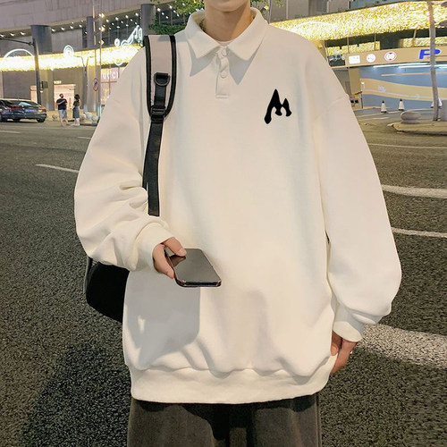 美式复古卫衣男ins潮牌polo衫潮