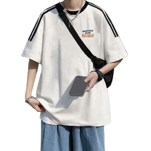 美式复古短袖T恤男夏季2026新款宽松设计感小众日系ins潮牌上衣服