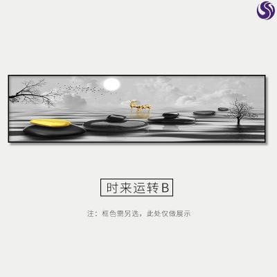 置后面北欧的简约挂在画墙上石挂装饰沙发黑白运转风现代画房客厅