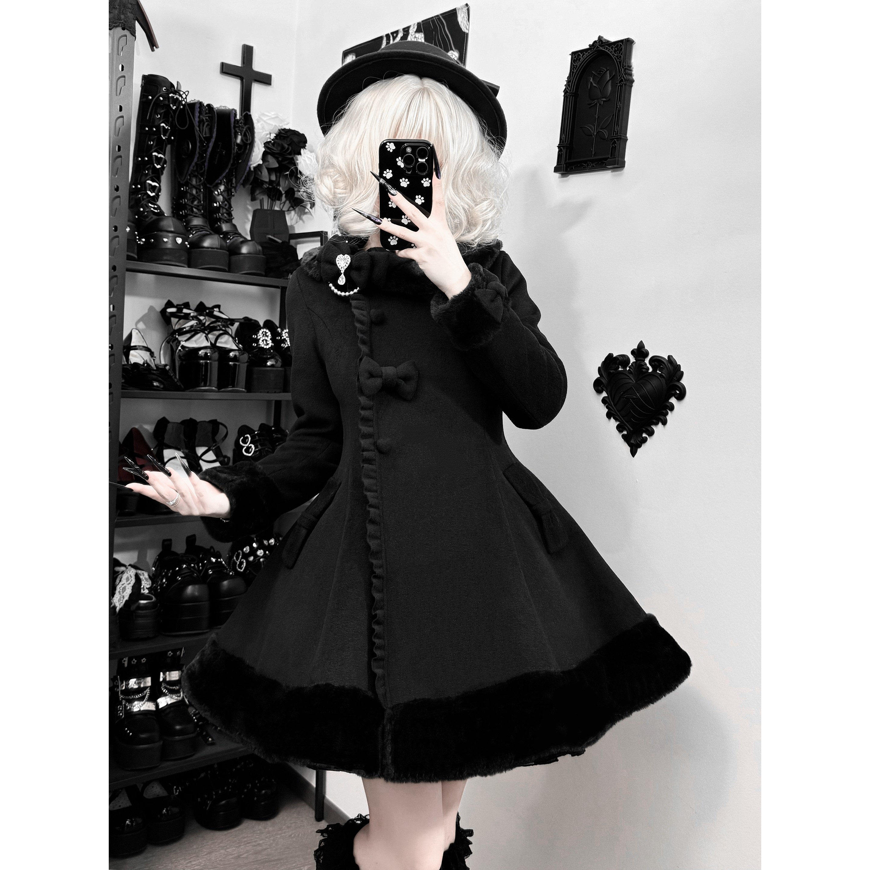 芙蕾雅 失宅心原创日系蕾蕾少女感lolita白色羊毛量产大衣女毛绒,模玩/动漫/周边/娃圈三坑/桌游,lolita洛丽塔大衣,淘宝优惠券,粉丝福利购,淘宝优惠卷