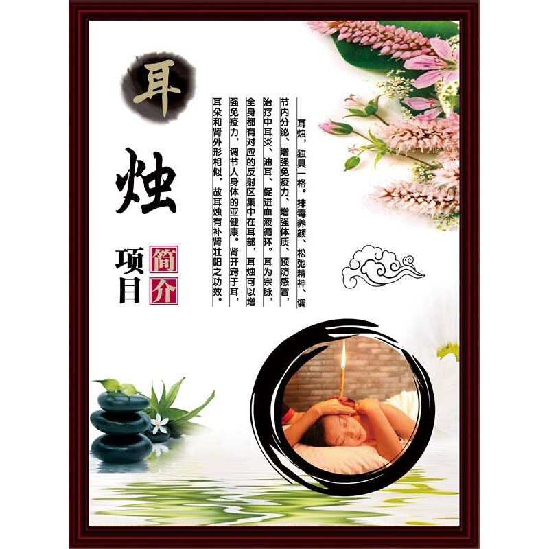 采耳店装饰银珠洗眼宣传图片x海报图挂画耳烛墙壁画洗眼睛广告贴