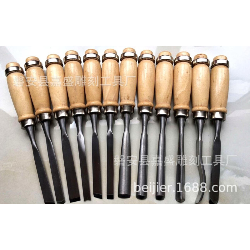 生产木雕r工具 12件套装雕花凿 手工雕花凿 雕刻刀 12件套雕花凿