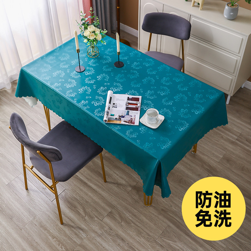 酒店家用PU防水防油超厚大圆桌布
