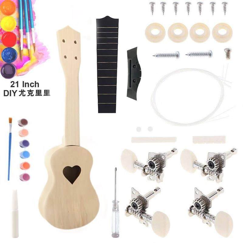 时笙组装尤克里里diy小吉他手工制作自制乐器材料包彩绘绘画涂鸦