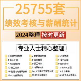 薪酬与绩效管理方案考核体系制度设计薪资企业员工kpi激励统计