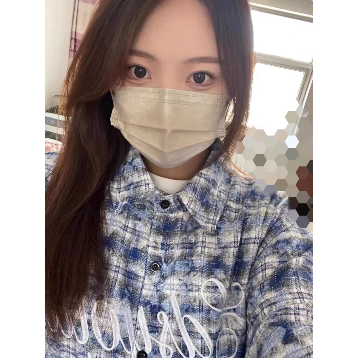 2024新款美式高街设计感字母刺绣格子小众衬衫春夏季开衫上衣外套