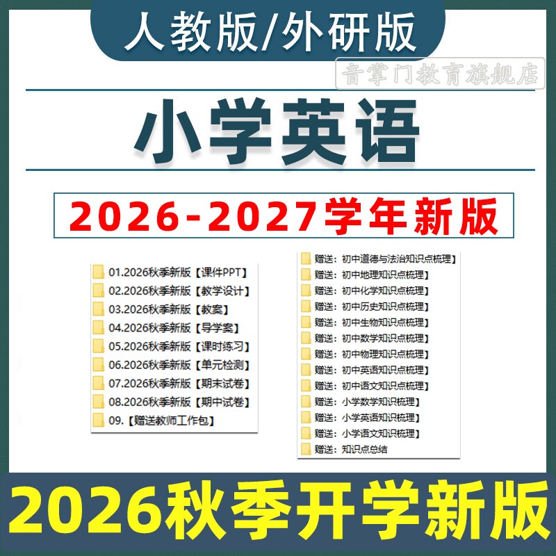 2026秋人教版pep小学英语课件三四年级五六电子下上册ppt教案试题