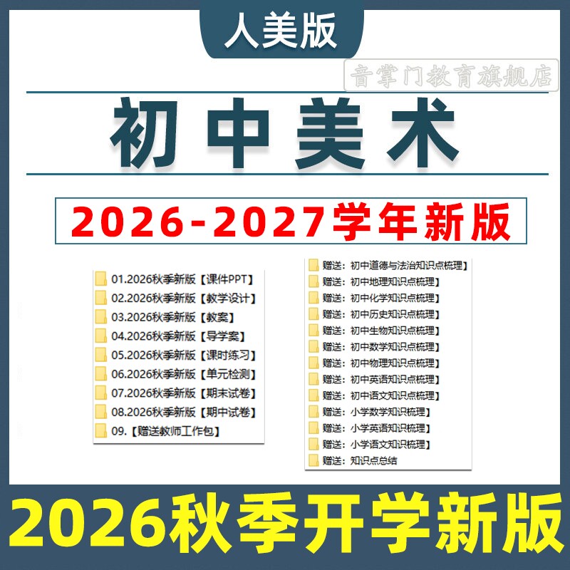 2026新人美版初中美术七八九上册下册年级课件PPT教案设计电子版