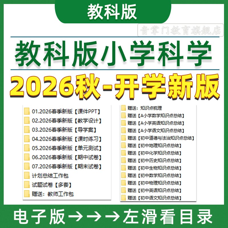 2026新教科版小学科学课件PPT一二三四五六年级下上册教案电子版