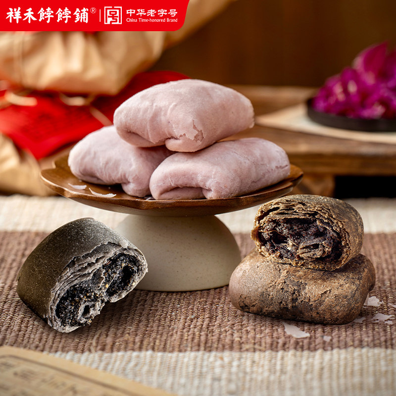 【交个朋友618超级爆款】祥禾饽饽铺巧克力卷黑芝麻桑葚酥皮糕点