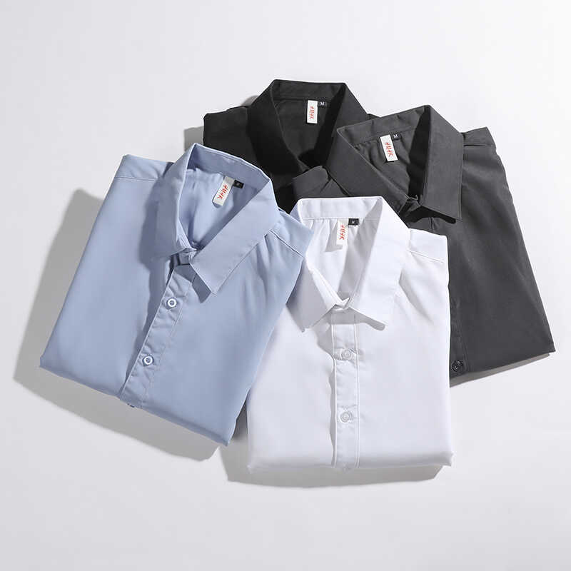 白衬衫夏季薄款男士长袖