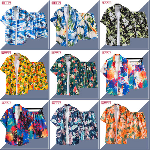 短裤短袖套装度假衣服