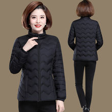 棉衣女短款轻薄中老年秋冬季外套修身羽绒棉服2025新款妈妈小棉袄